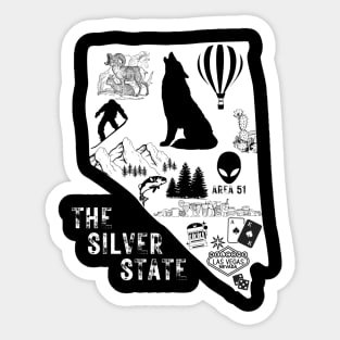 Nevada The Silver State State Symbols State Pride Sticker